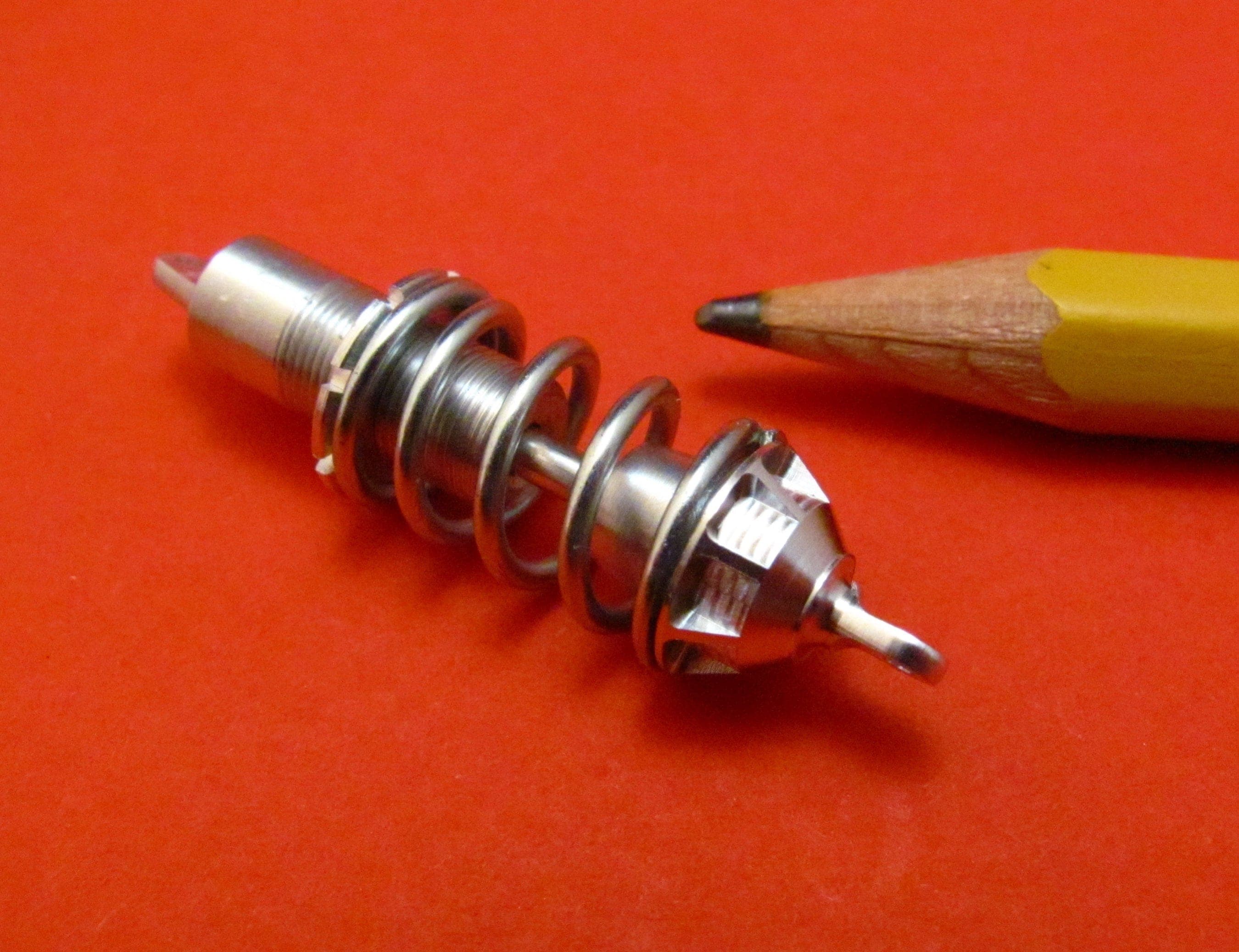 Rosso Ferrari 643 1/8 Scale Model Rear Damper Assembled